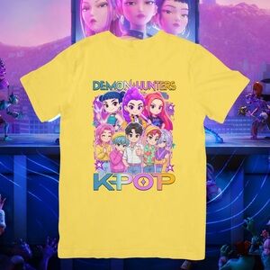 Demon Hunters KPOP Kids Tee - Vibrant Yellow